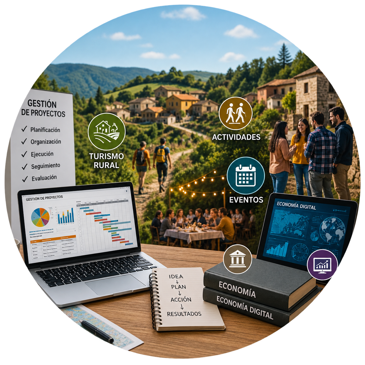 Gestión de proyectos, turismo rural, actividades y eventos